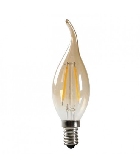 EXPERTLINE Ampoule LED filament ambrée E14 2 W équivalent a 23 W blanc chaud