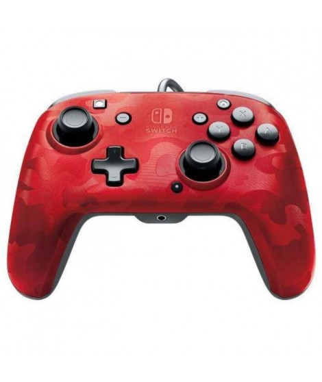 Manette filaire PDP Camouflage Rouge pour Switch