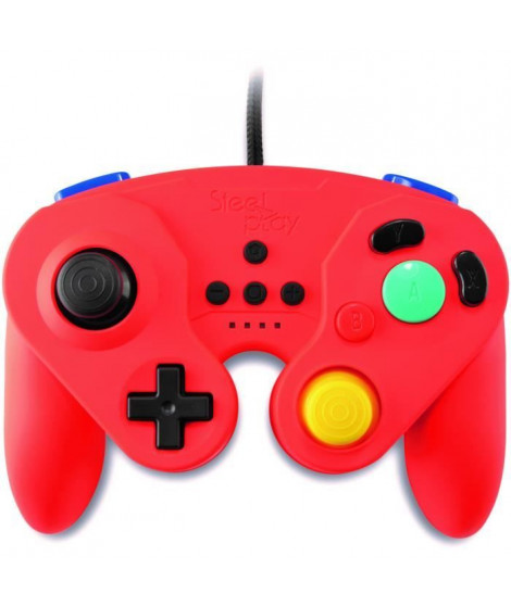 Manette Neo Retro Pad Filaire Steelplay Rouge pour Switch
