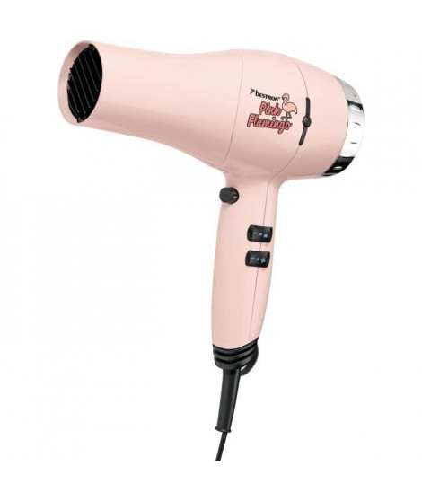 BESTRON Pink Flamaingo: Seche-cheveux avec concentrateur - 2200W Max. - en rose