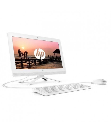 HP PC Tout en un - 19.5 FHD UWVA - AMD A4-9125 - RAM 4 Go - Disque dur 1 To - AMD Radon R3 - Windows 10 - Webcam - Blanc