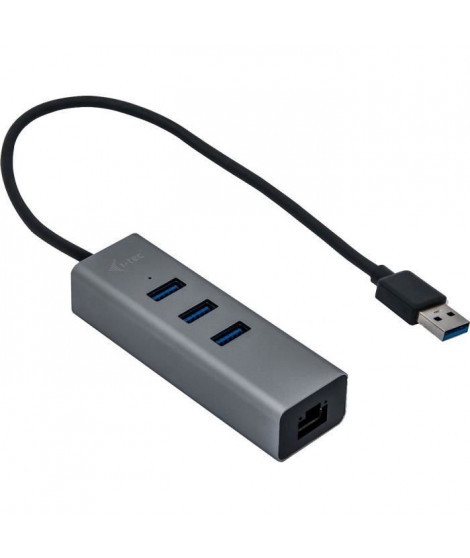 I-TEC Hub Combo USB/Ethernet - USB 3.0 - Externe - Gris - 3 Total USB Port(s) - 3 USB 3.0 Port(s)1 Port(s) réseau (RJ-45) - P…