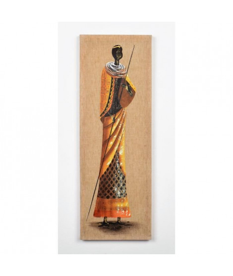Tableau Afro déco 1 - Peint a la main - 24x2.5x69cm