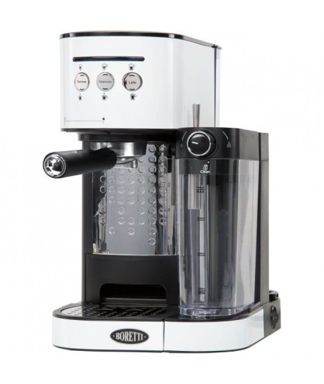 BORETTI B401 Machine a expresso 15 bars - Cappuccino et latté avec mousse de lait - Blanc