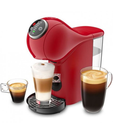KRUPS Genio S Plus - Machine a café Espresso BooFonction XL Boissons chaudes et froides - Témoin Détartrage - Rouge - YY4444FD
