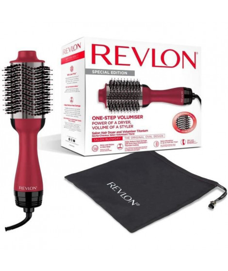 REVLON RVDR5279UKE - Seche- cheveux Volumisant Titane - Brosse ovale - Technologie Ionique - Picots mixtes - 3 réglages de ch…