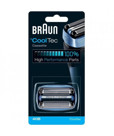 Piece De Rechange compatible avec les rasoirs CoolTec - BRAUN 40B Bleue