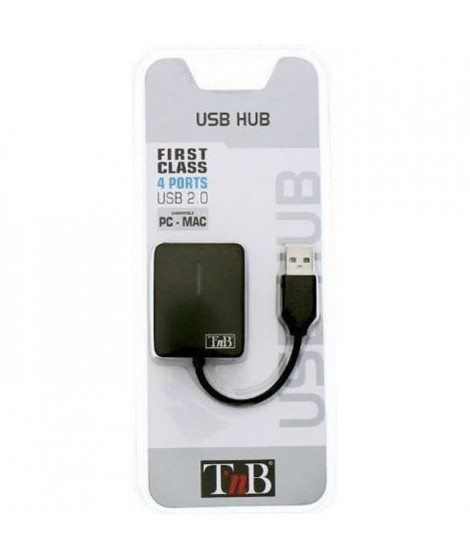 T'NB HUB USB 2.0 - 4 ports - Gamme First - Noir