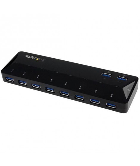 StarTech.com Hub USB 3.0 a 10 ports avec ports de charge et synchronisation - 2x 1,5 A (ST103008U2C)