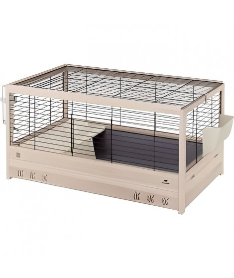 Cage ARENA 100 pour cochons d'inde - Bois de pin nordique - Normes FSC - 100 x 62,5 x 51 cm