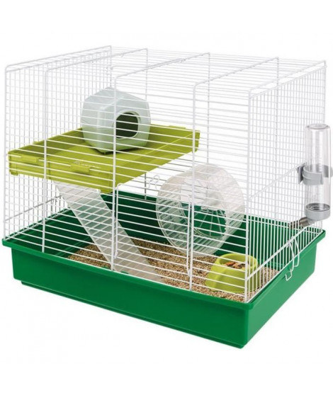 FERPLAST Cage Hamster Duo - 46x29x37,5 cm - Blanc - Pour hamster