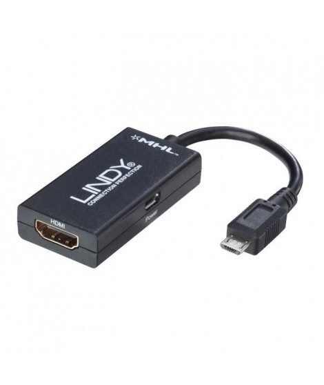 LINDY Câble adaptateur pour Smartphone : MHL vers HDMI - 0,15m