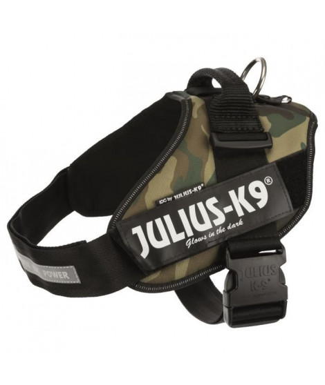 JULIUS K9 Harnais Power IDC 0ML : 5876 cm - 40 mm - Camouflage - Pour chien