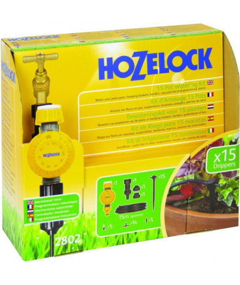 HOZELOCK - Kit d'arrosage - micro irrigation 15 pots