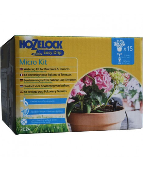 Kit d'arrosage HOZELOCK Easy Drip Avec micro irrigation 4 mm (7024 0000)