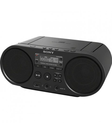 SONY - Boombox  ZSPS50B.CED CD USB - AM-FM - Noir