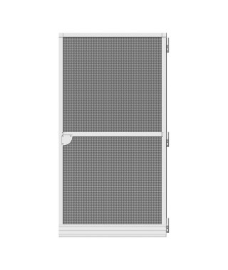 Moustiquaire Schellenberg Porte Fibre de Verre Aluminium Blanc (100 x 210 cm)