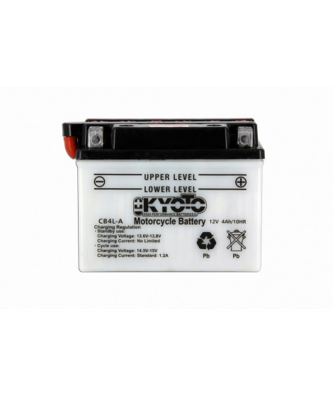 Batterie YB4L-A Conventionnelle Avec Entretien - Livrée Avec Pack Acide
