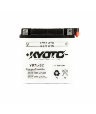 Batterie YB7L-B2 Conventionnelle Avec Entretien - Livrée Avec Pack Acide