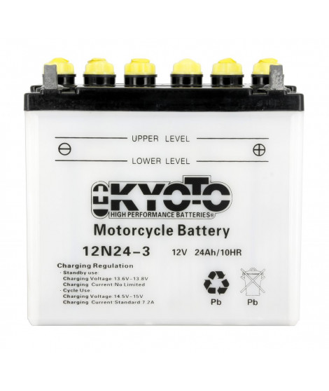 Batterie 12N24-3 Conventionnelle Avec Entretien - Livrée Avec Pack Acide