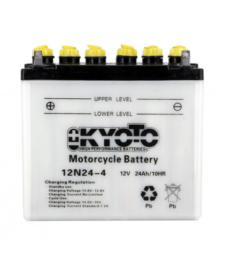Batterie 12N24-4 Conventionnelle Avec Entretien - Livrée Avec Pack Acide