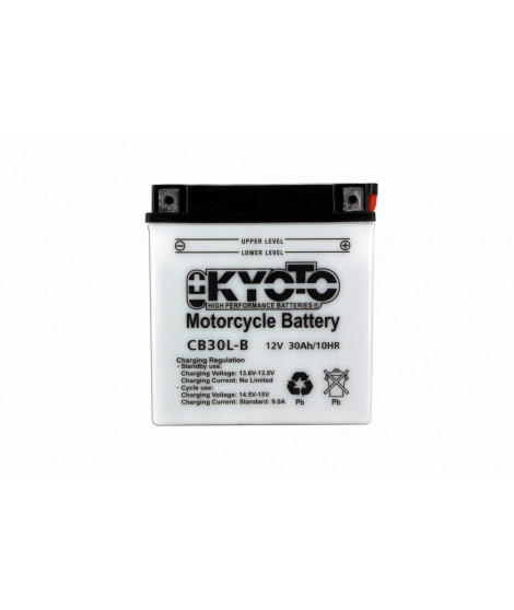 Batterie YB30L-B Conventionnelle Avec Entretien - Livrée Avec Pack Acide