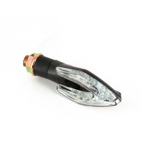Paire de mini clignotants LED boomerang  - noir