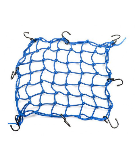 Filet Araignée Pour Casque ou Bagage - 38*38cm - 8 crochets - Bleu