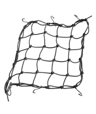 Filet Araignée Pour Casque ou Bagage - 40*40cm - 6 crochets - Noir