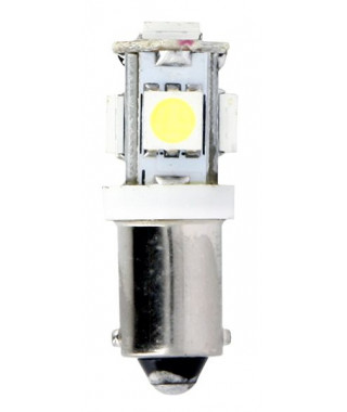 Ampoules Témoins T8.5/T10 - 5 Leds  BA9S -  Blister de 2 Ampoules