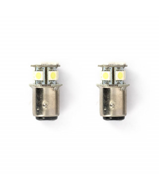 Ampoules S25 - 8 Leds  BA15D -  Blister de 2 Ampoules