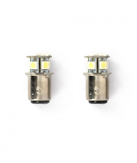 Ampoules S25 - 8 Leds  BA15D -  Blister de 2 Ampoules