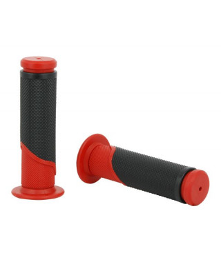 Poignées anti vibrations rouges/noires SIFAM Ø22mm