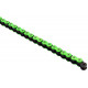 Chaine en Pas 420 - Hyper Renf/Ss Joints Toriques/Attache Rapide - 136 Maillons - Vert Fluo