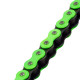 Chaine en Pas 420 - Hyper Renf/Ss Joints Toriques/Attache Rapide - 136 Maillons - Vert Fluo