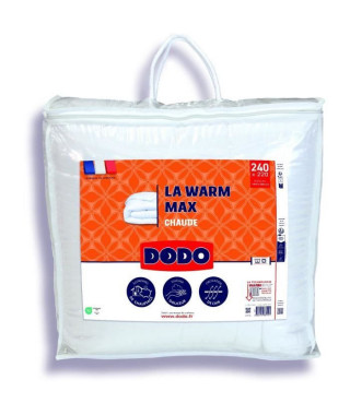Occasion - Couette 220x240 cm DODO LA WARM MAX - chaude - 100% Polyester - 2 personnes - blanc