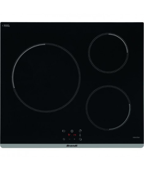 Occasion - Plaque de cuisson induction - BRANDT - 3 zones - L60 cm - TI364B - 7200 W - Noir
