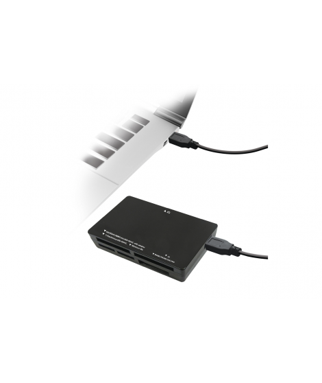 Lecteur carte mémoire Accsup USB 2.0 Noir