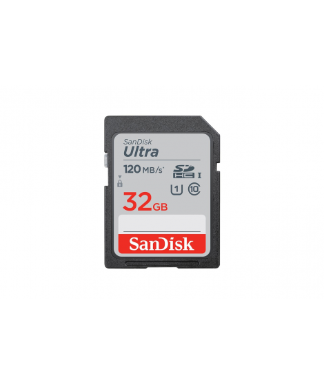 Carte mémoire SD Sandisk SDHC ULTRA 32GO 120Mo/s