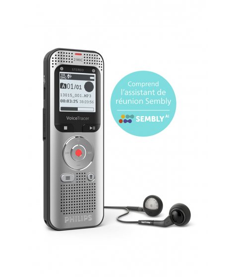 Dictaphone Philips Voice Tracer DVT2015 - Enregistreur audio