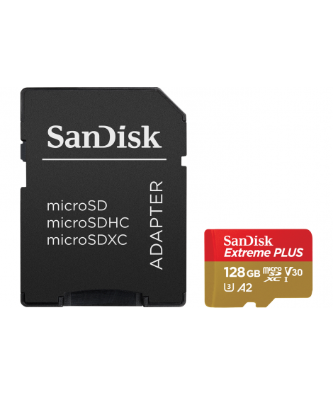 Carte mémoire micro SD Sandisk Extreme PLUS microSDXC 128GB 200MB/s