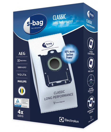 Sac aspirateur Electrolux S-BAG CLASSIC E201S 4 SACS