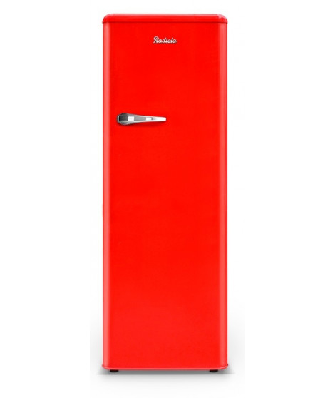 RADIOLA - RARL235RL - Réfrigérateur 1 porte Vintage - Tout utile - 243 litres - 4 clayettes - Froid statique - Rouge