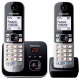 PANASONIC - KXTG6822 - Téléphone sans fil duo - Avec réduction de bruit et blocage sélectif