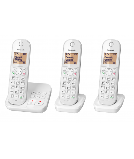 PANASONIC - KXTGC423FRW - Téléphone sans fil - avec répondeur et blocage d'appels - Blanc