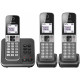 PANASONIC - KXTGD323FRG - Téléphone sans fil trio - Avec répondeur et blocage d'appels - Argent