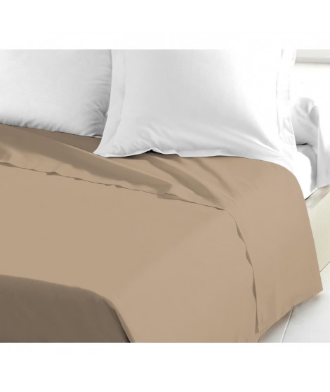 Occasion-LOVELY HOME Drap Plat 100% coton 240x300 cm beige