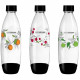 Occasion-SODASTREAM Pack de 3 bouteilles de gazéification grand modele - Motif de bouteilles aléatoires