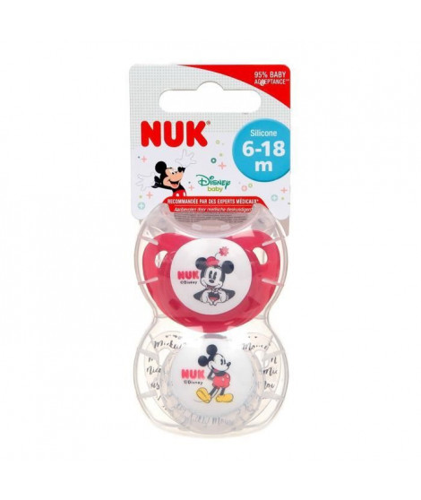NUK 2 sucettes Taille 2 Minnie - Fille