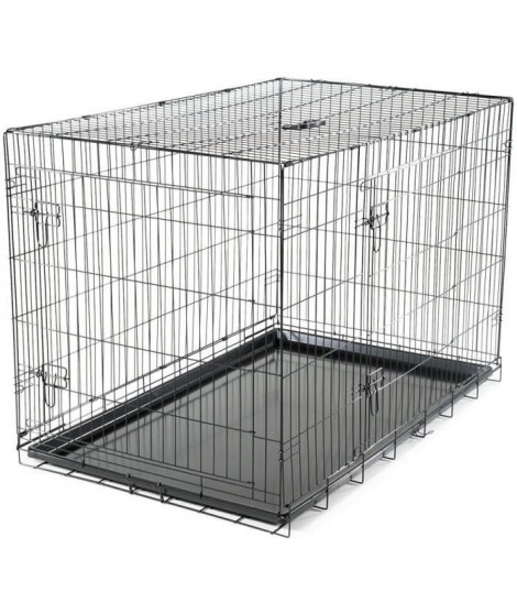VADIGRAN Cage métallique pliable Classic - 122 x 79 x 86 cm - Noir - Pour chien